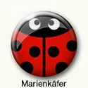 Button mit verrücktem Smiley