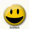 Button mit lachendem Smiley