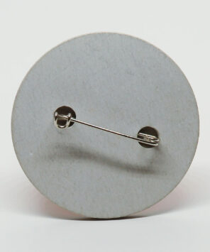 Ökobutton aus Pappe mit Nadel