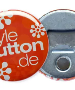Button 56 mm mit Flaschenöffner und Magnet