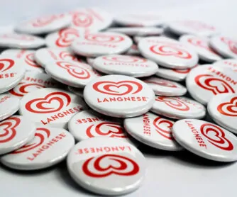 Langnese Buttons Buttons 25 mm mit Bogennadel