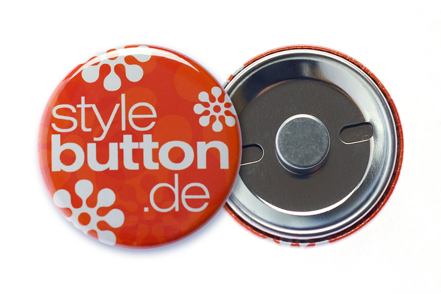 bedruckter 37 mm Supermagnet abnehmbar