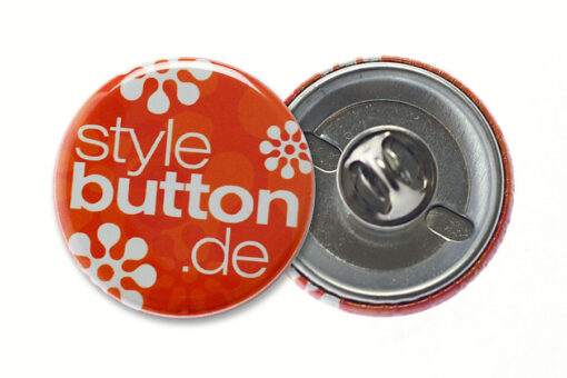 32 mm button butterfly verschluss m Buttons 32 mm mit Butterflyverschluss / Schmetterlingsverschluss