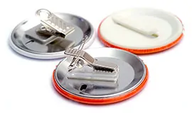 Clipbuttons mit Kombiclip, Krokoclip oder Spangenclip