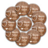 Hochzeitsbuttons Set Anstecker mit Namen als Namensschild