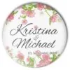 Hochzeit Button "Sommerklee": frisches, sommerliches Motiv mit Personalisierung