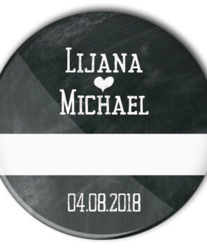 Hochzeit Anstecker 36 Kreide Tafel zum Beschriften mit Name und Datum