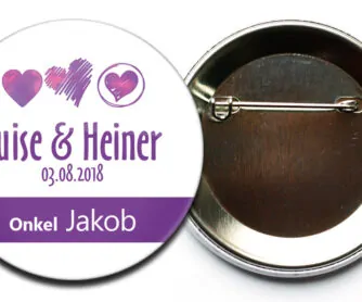 hochzeit button modell 42 herzen sn Hochzeit-Button Modell #42 Herzvariationen