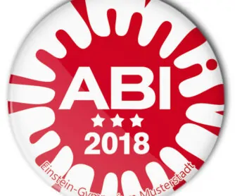 Abitur Schulabschluss Button Mod.2