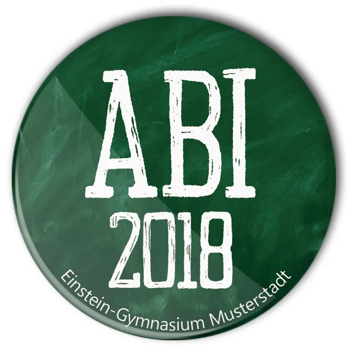 Abitur Abschluss Matura Button: individualisierter Anstecker Gymnasium