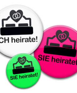 Ich heirate und Sie heiratet Buttons für den Junggesellenabschied Frauen/Damen