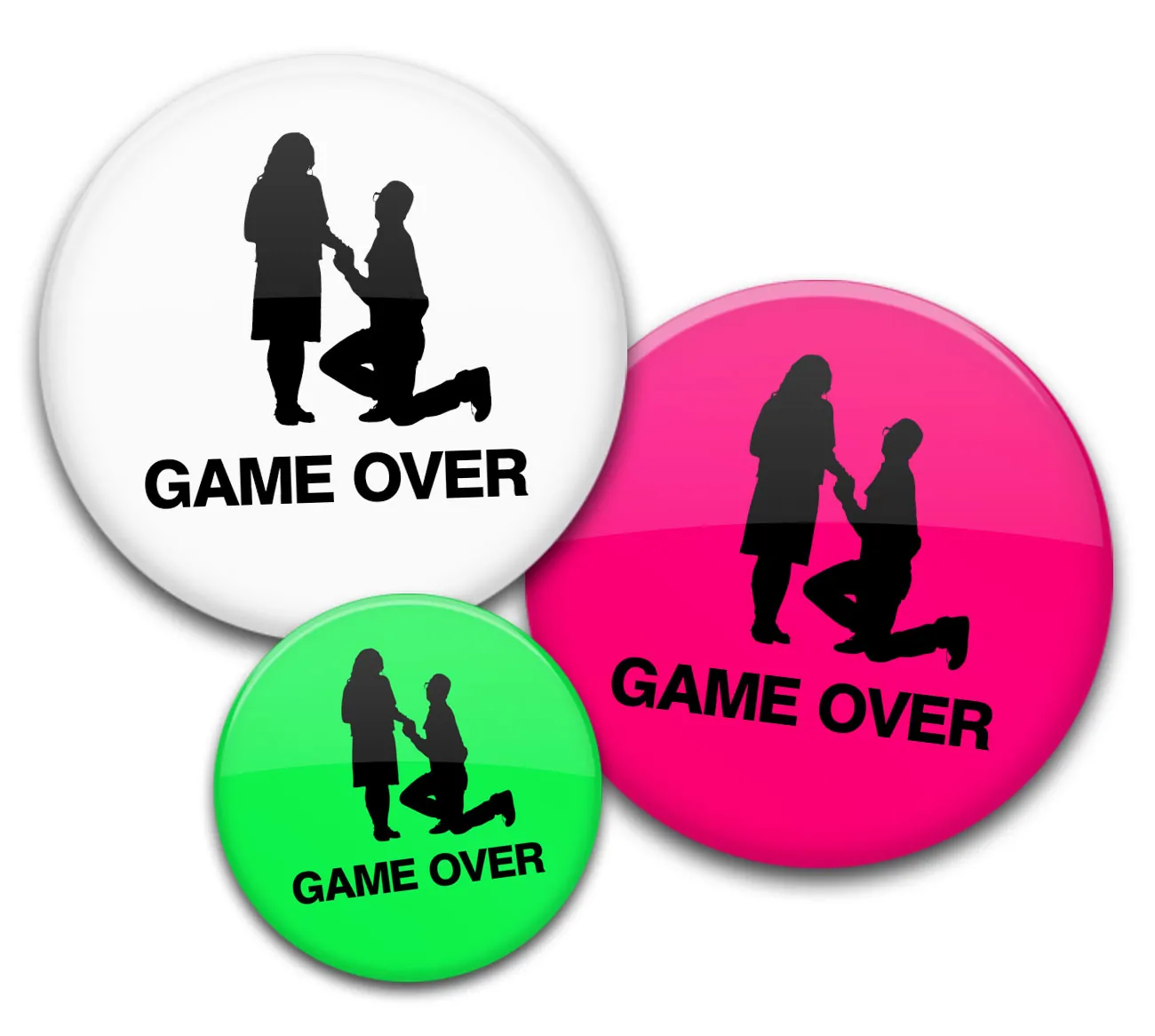 Game Over Buttons für JGA unisex