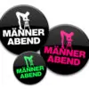 JGA Buttons Männerabend im Striptease-Design