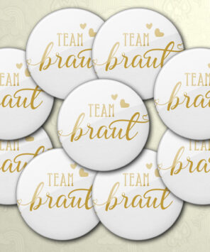 Team Braut Buttons Modell Nummer 27