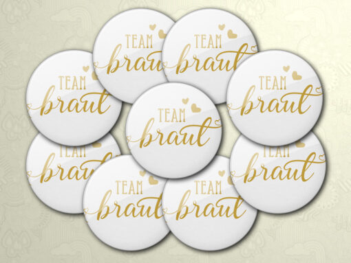 Team Braut Buttons Modell Nummer 27