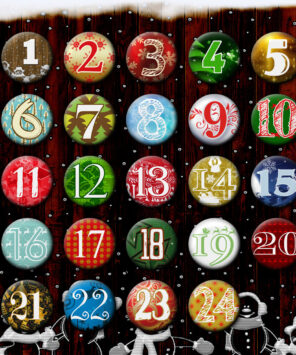 Adventskalenderbuttons Set 1