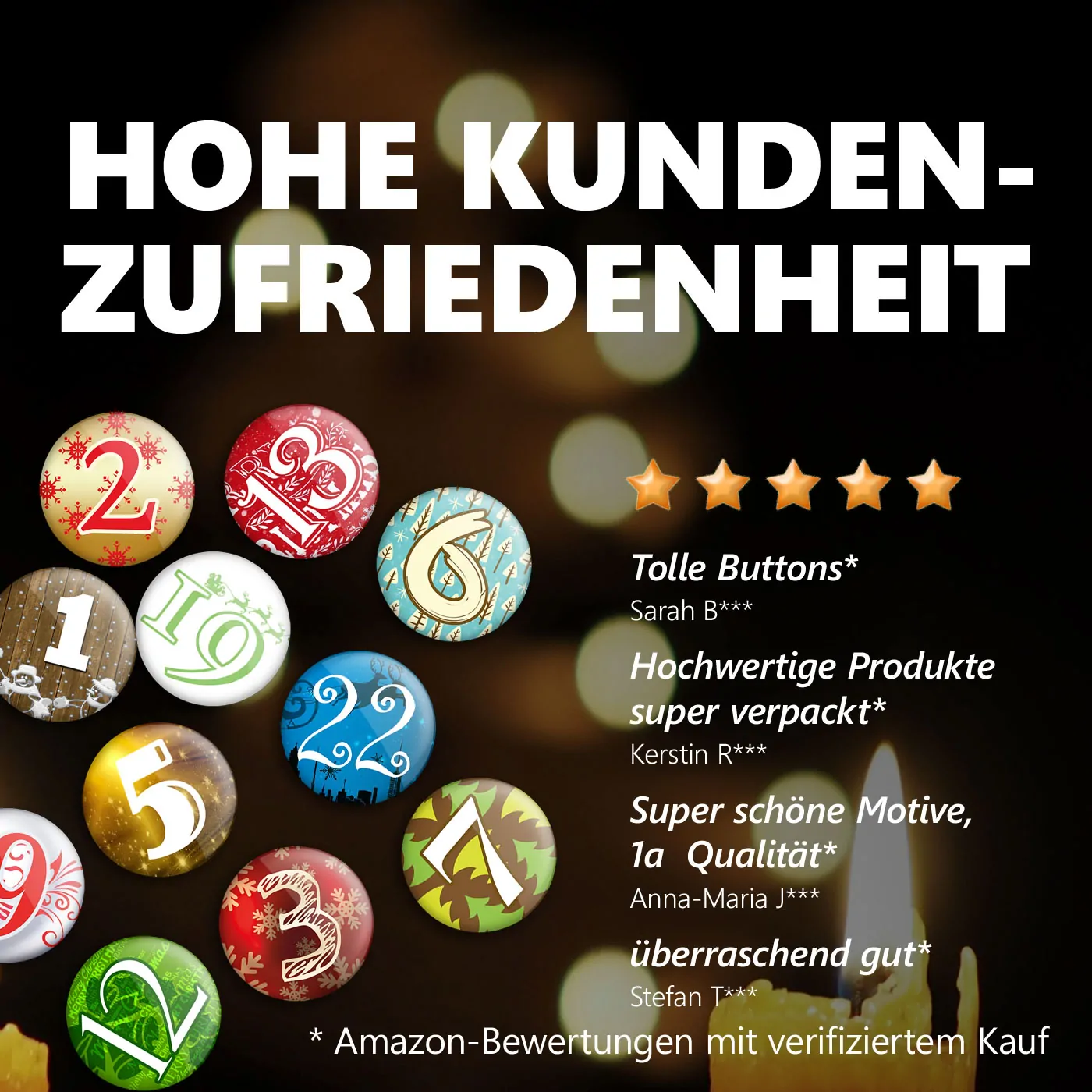 24 Advents-Kalenderbuttons XMAS 1 – Bild 4
