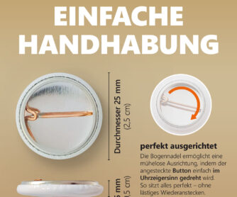 XMAS1 einfache Befestigung der Anstecker 24 Advents-Kalenderbuttons XMAS 1