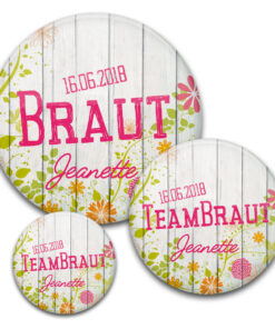 verschieden große runde Buttons zum Junggesellenabschied für Frauen Motiv 29