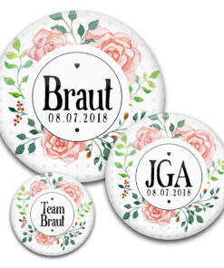 Motiv #30 JGA für Frauen in verschiedenen Größen mit Blumenkranz in Aquarell