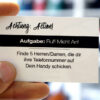 Action-Karte mit Aufgabe für Braut oder Bräutigam zum JGA