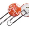 Button 25 mm mit Clip / Spangenclip / Büroklammer