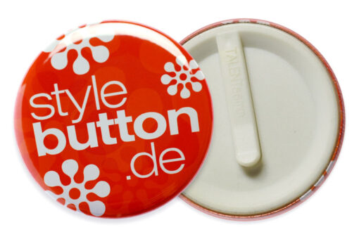 56mm-Button mit Clip / Spange aus Kunststoff