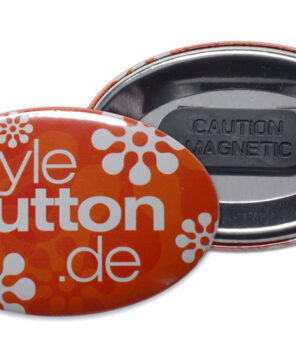 ovaler Button mit Kleidungsmagnet