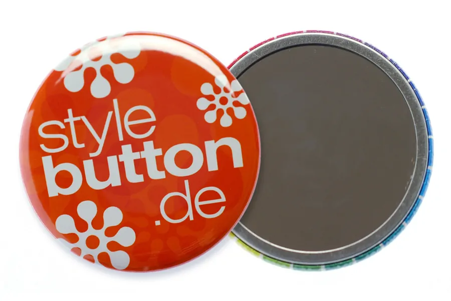56 mm Button mit Spiegel-Rückseite