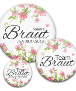sommerlich leicht: das JGA-Motiv #28 Sommerklee von stylebutton.de gibt es in drei Größen