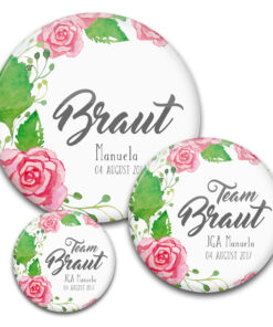 rosa Aquarellrosen zieren das JGA-Motiv 32