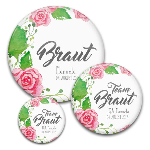 rosa Aquarellrosen zieren das JGA-Motiv 32