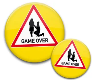 Game Over Buttons JGA Dreieck gelb