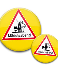 Mädelsabend 2 JGA Buttons mit Cocktails