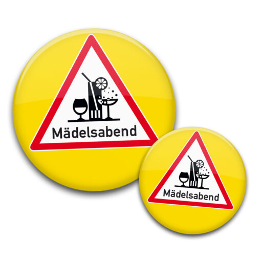 Mädelsabend 2 JGA Buttons mit Cocktails