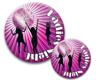 JGA Buttons Ladies Night 2 Discokugel lila