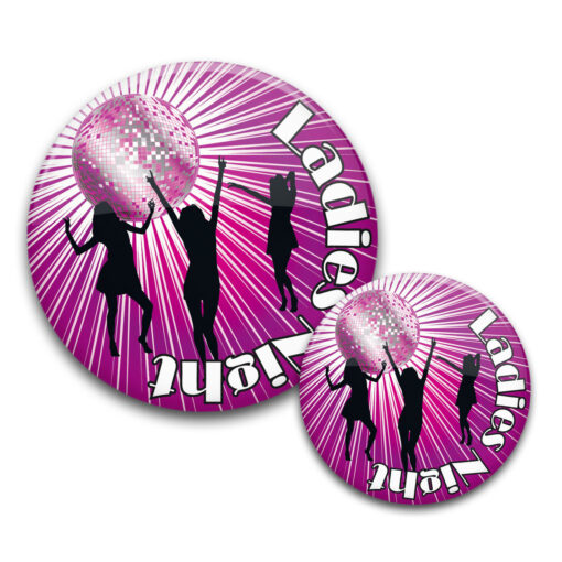 JGA Buttons Ladies Night 2 Discokugel lila