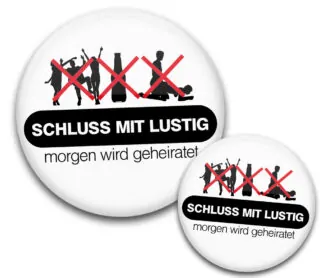 Button Schluss mit Lustig JGA stylebutton