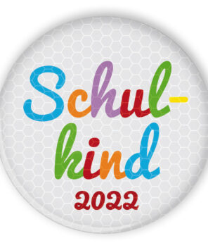 Reflektor Schulkind 2022 mit buntem Aufdruck
