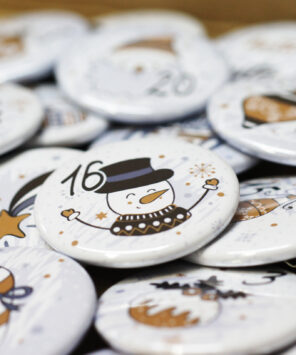 Zahlenbuttons Weihnachten für Kalender