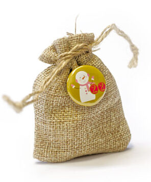 Leinensäckchen mit Zahlenbutton