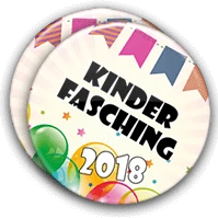 bunte Buttons zum Kinderfasching