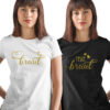 Junggesellinnenabschied Tshirt Braut und Team Braut mit goldenen Print