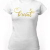 Frauen T-Shirt JGA Braut weiß gold T27