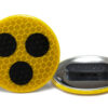 Blindenbutton reflektierend 56 mm mit Magnetverschluss