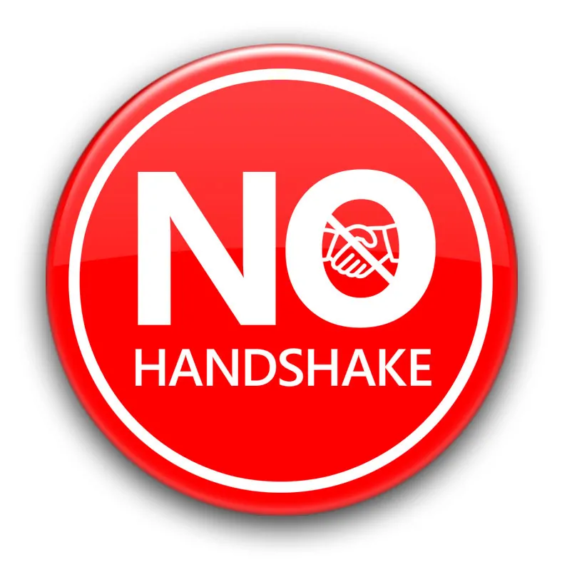 No Handshake Button