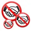 No-Handshake-Buttons in 3 Größen