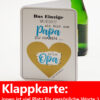 Die Rubbelkarte ist eine Klappkarte. So hast Du Platz für persönliche Worte an Deinen Papa.