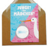 Rubbelkarte JM3 Storch Junge oder Mädchen