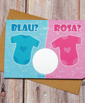 Die Rubbel-Karte JM4 wird mit einem Kraftpapier Kuvert geliefert.